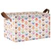 ALAZA Cupcake Ice Cream White Summer Rectangular Closet Storage Box Storage Bin Basket Storage Cube with Leather Handles Nursery Storage Laundry Hamper 2 Piece view 1