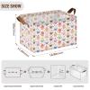 ALAZA Cupcake Ice Cream White Summer Rectangular Closet Storage Box Storage Bin Basket Storage Cube with Leather Handles Nursery Storage Laundry Hamper 2 Piece view 3