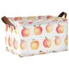 ALAZA Art Fruit Leaf Rectangular Closet Storage Box Storage Bin Basket Storage Cube with Leather Handles Nursery Storage Laundry Hamper 2 Piece view 1