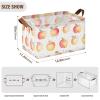 ALAZA Art Fruit Leaf Rectangular Closet Storage Box Storage Bin Basket Storage Cube with Leather Handles Nursery Storage Laundry Hamper 2 Piece view 3