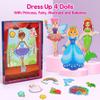 Mocoosy Magnetic Dress Up Dolls for Girls, Princess Mermaid Fairy Ballerina Magnet Doll Dress Up Kit, Travel Game Airplane Car Road Trip Activities Toy Birthday Easter Gift Toddler Girl Age 3 4 5 6 7 view 4