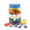 EXBEPE Translucent Pattern Blocks for Classroom 140 Pcs Kids Light Table Manipulatives Toys Education Learning Geometric Shapes view 1
