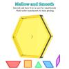 EXBEPE Translucent Pattern Blocks for Classroom 140 Pcs Kids Light Table Manipulatives Toys Education Learning Geometric Shapes view 2