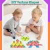 EXBEPE Translucent Pattern Blocks for Classroom 140 Pcs Kids Light Table Manipulatives Toys Education Learning Geometric Shapes view 4