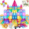 Jasonwell Magnetic Tiles Kids Magnetic Blocks 110PCS Building Sets 3D Magnet Toys Preschool Educational Construction STEM Toy Christmas Birthday Gifts for Toddlers Boys Girls 3 4 5 6 7 8 9 + Year Old view 1