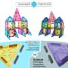 Jasonwell Magnetic Tiles Kids Magnetic Blocks 110PCS Building Sets 3D Magnet Toys Preschool Educational Construction STEM Toy Christmas Birthday Gifts for Toddlers Boys Girls 3 4 5 6 7 8 9 + Year Old view 3