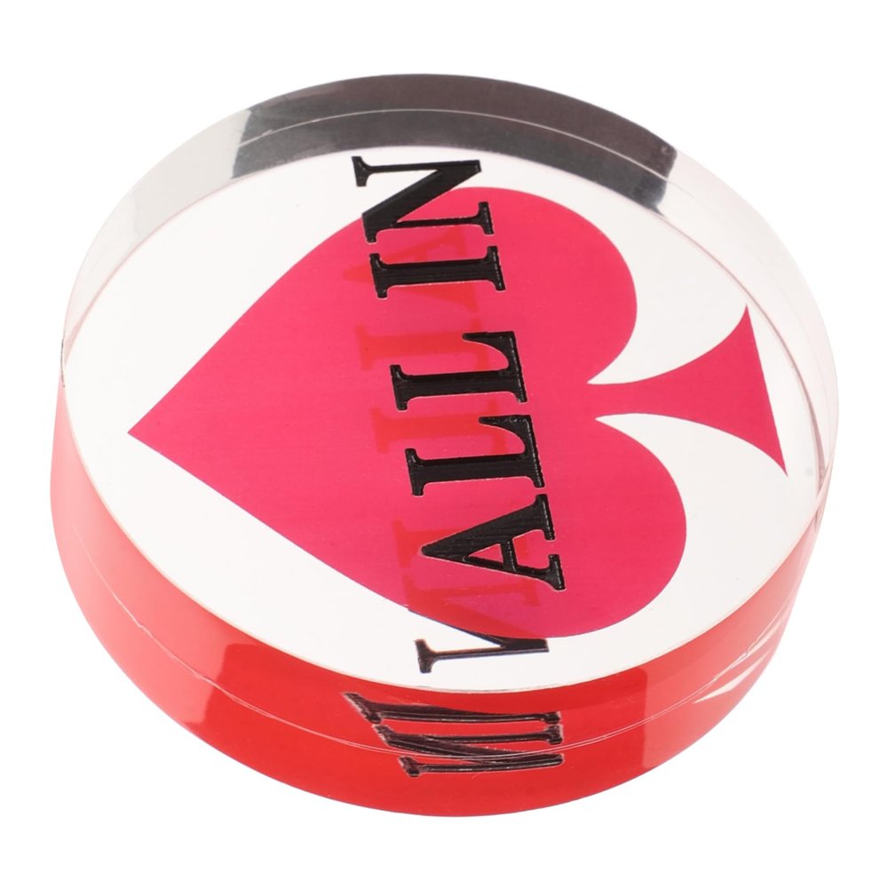 BCOATH Acrylic Dealer Button with Engraved Heart Multi-Functional Poker Accessory for Tournaments and Smooth Texture for and Game