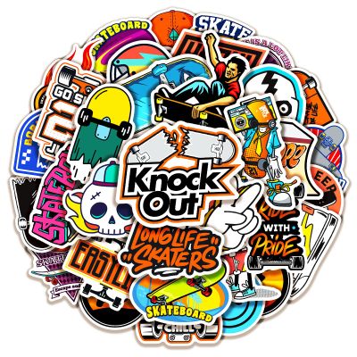 100 Pack Skateboard Stickers, Skateboard Party Favors, Birthday Decorations