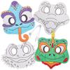 Baker Ross FN193 Reptile Colour-in Masks - Pack of 8, Fancy Dress Costume Arts and Crafts view 1