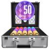 HEITOK 600-Piece Casino Poker Chip Set with Denominations, 11.5g Weighted Chips, 2 Decks, Compact Aluminum Case for Texas Hold'em, Blackjack view 1