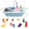 Beright Color Changing Kitchen Sink Toys, Toddler Sink Toys with Upgraded Faucet, Pretend Play Toys with Running Water, Perfectly Matched with Beright Sensory Table, Blue view 2