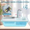 Beright Color Changing Kitchen Sink Toys, Toddler Sink Toys with Upgraded Faucet, Pretend Play Toys with Running Water, Perfectly Matched with Beright Sensory Table, Blue view 4
