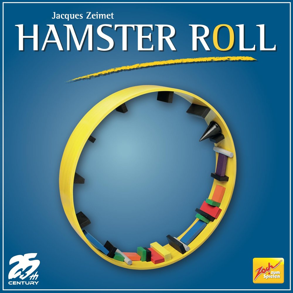 25th Century Games Hamster Roll Fun Dexterity Board Game - Balance and Strategy Family-Friendly Game Night for 2 to 4 Players Ages 7+