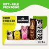 Big Discoveries Stacker - Animal Block Stacking Puzzle for Ages 2 and Up | Durable Wooden Geometry Shape Toy with Flexible Safety Pegs and Pegboard - Montessori Stack Toy for Toddlers (Farm Stacker) view 4