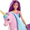 Barbie Mattel Doll & Unicorn Fantasy Playset  Magical Adventure Toy view 2