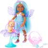 Barbie Chelsea Doll & Accessories Set, Small Fairy Doll with Blue Hair & Wings, Pet & 8 Themed Pieces, Including Flower Pet Bed view 4