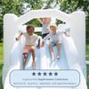 Bounceland Obstacle Dream Bouncer Combo Slides,18.5 ft x 8.5 ft x 6 ft H, Air Blower Included with GFCI, Dual Slides, Obstacle Course, Trendy Neutral Color, Indoor and Outdoor Play for Kids view 4