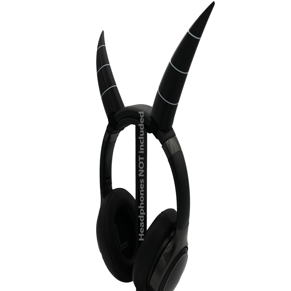 Elegance & Geekery LLC Long Striped Horns for Headphones