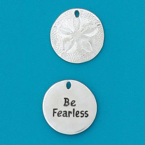 Basic Spirit Pocket Token Coin - Be Fearless Med. Spirit Shell - Handcrafted Pewter, Love Gift for Coin Collecting, Silver