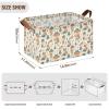 ALAZA Explorer Fox Rectangular Closet Storage Box Storage Bin Basket Storage Cube with Leather Handles Nursery Storage Laundry Hamper 2 Piece view 3