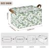 ALAZA Crocodile Leaves Cartoon Rectangular Closet Storage Box Storage Bin Basket Storage Cube with Leather Handles Nursery Storage Laundry Hamper 2 Piece view 3