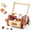 IEATFO 3-in-1 Wooden Baby Walker Adjustable Height with Tool Bench and Toy Storage Wagon - Multifunctional Toddler Push Walker Ergonomically Designed for Natural Walking - 3+ Years of Continuous Use view 1