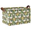 ALAZA Duck Daisy Flower Avocado Rectangular Closet Storage Box Storage Bin Basket Storage Cube with Leather Handles Nursery Storage Laundry Hamper 2 Piece view 1