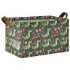 ALAZA Crocodile Strawberry Black Rectangular Closet Storage Box Storage Bin Basket Storage Cube with Leather Handles Nursery Storage Laundry Hamper 2 Piece view 1