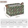 ALAZA Crocodile Strawberry Black Rectangular Closet Storage Box Storage Bin Basket Storage Cube with Leather Handles Nursery Storage Laundry Hamper 2 Piece view 3
