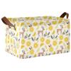 ALAZA Deer Lemon Rectangular Closet Storage Box Storage Bin Basket Storage Cube with Leather Handles Nursery Storage Laundry Hamper 2 Piece view 1