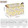 ALAZA Deer Lemon Rectangular Closet Storage Box Storage Bin Basket Storage Cube with Leather Handles Nursery Storage Laundry Hamper 2 Piece view 3