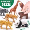 13 Realistic Animal Figures with Kids Sound Book & Storage Box, Educational Safari Animal Model Toy, Plastic Zoo Animal Figurines, Wild Themed Jungle Party Favor Birthday Gift for Toddler Boy Girl view 4