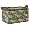 ALAZA Crocodil Strawberry Rectangular Closet Storage Box Storage Bin Basket Storage Cube with Leather Handles Nursery Storage Laundry Hamper 2 Piece view 1
