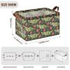 ALAZA Crocodil Strawberry Rectangular Closet Storage Box Storage Bin Basket Storage Cube with Leather Handles Nursery Storage Laundry Hamper 2 Piece view 3