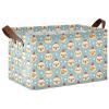 ALAZA Cute Chicken Star Christmas Rectangular Closet Storage Box Storage Bin Basket Storage Cube with Leather Handles Nursery Storage Laundry Hamper 2 Piece view 1