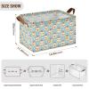ALAZA Cute Chicken Star Christmas Rectangular Closet Storage Box Storage Bin Basket Storage Cube with Leather Handles Nursery Storage Laundry Hamper 2 Piece view 3