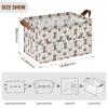 ALAZA Cat Kitten Love Heart Rectangular Closet Storage Box Storage Bin Basket Storage Cube with Leather Handles Nursery Storage Laundry Hamper 2 Piece view 3