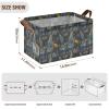 ALAZA Cat Kitten Leaves Magic Rectangular Closet Storage Box Storage Bin Basket Storage Cube with Leather Handles Nursery Storage Laundry Hamper 2 Piece view 3