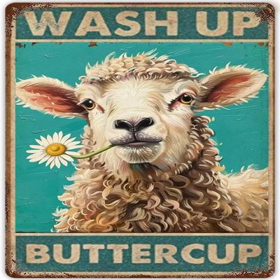 Sheep Bathroom 500 Piece Puzzle for Adults and Families -Wash Up Buttercup Funny Sheep Wooden Jigsaw Puzzle - Family Fun & Leisure Beginner Jigsaw Puzzle for Adults Stress Relief Gift