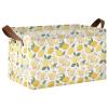 ALAZA Funny Duck Lemon Rectangular Closet Storage Box Storage Bin Basket Storage Cube with Leather Handles Nursery Storage Laundry Hamper 2 Piece view 1