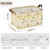 ALAZA Funny Duck Lemon Rectangular Closet Storage Box Storage Bin Basket Storage Cube with Leather Handles Nursery Storage Laundry Hamper 2 Piece view 3