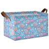 ALAZA Pearl Coral Reef Blue Rectangular Closet Storage Box Storage Bin Basket Storage Cube with Leather Handles Nursery Storage Laundry Hamper 2 Piece view 1