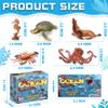 12 Pack Ocean Animal Toys with Educational Booklet for Kids, Realistic Soft Plastic Creatures Model Figures for Toddler Boys Girls, Under the Sea Party Favor, Birthday Gifts Water Table Toy view 2