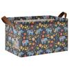 ALAZA Elephant Flower Floral Print Rectangular Closet Storage Box Storage Bin Basket Storage Cube with Leather Handles Nursery Storage Laundry Hamper 2 Piece view 1