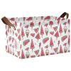 ALAZA Watermelon Ice Cream Rectangular Closet Storage Box Storage Bin Basket Storage Cube with Leather Handles Nursery Storage Laundry Hamper 2 Piece view 1