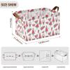 ALAZA Watermelon Ice Cream Rectangular Closet Storage Box Storage Bin Basket Storage Cube with Leather Handles Nursery Storage Laundry Hamper 2 Piece view 3