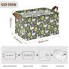 ALAZA Avocado Duck Daisy Flower Floral Rectangular Closet Storage Box Storage Bin Basket Storage Cube with Leather Handles Nursery Storage Laundry Hamper 2 Piece view 3