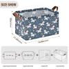 ALAZA Blue Unicorn Moon Cartoon Rectangular Closet Storage Box Storage Bin Basket Storage Cube with Leather Handles Nursery Storage Laundry Hamper 2 Piece view 3