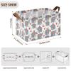 ALAZA Elephant Funny Gray Rectangular Closet Storage Box Storage Bin Basket Storage Cube with Leather Handles Nursery Storage Laundry Hamper 2 Piece view 3