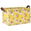 ALAZA Cute Guinea Pig Lemon Rectangular Closet Storage Box Storage Bin Basket Storage Cube with Leather Handles Nursery Storage Laundry Hamper 2 Piece view 1